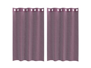 Lot de 2 rideaux en voile, voilages avec œillets violet 140x175 cm cf44437
