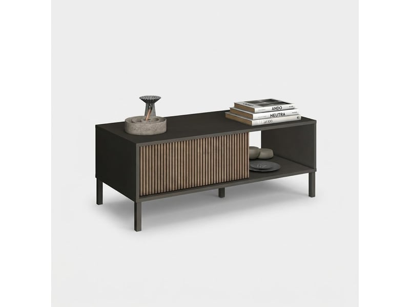 Table basse avec 2 portes abattantes cortina - Conforama A