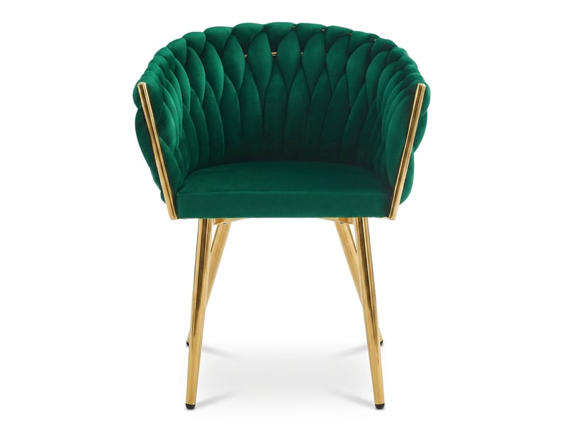  Chaise - leobert - orion - velours vertpieds dorés - 61 x 55 x 79 cm  - Conforama B
