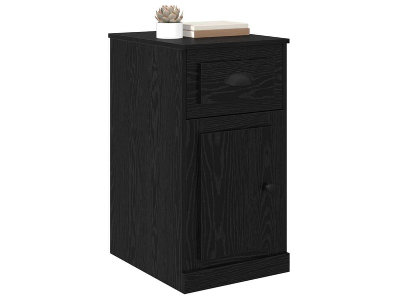 Meuble d'appoint, meuble de rangement salon 40 x 50 x 75 cm bois d'ingénierie chêne noir - Conforama C