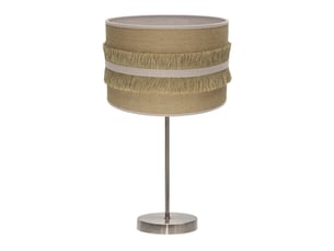Lampe à poser fabrilamp natalia toile de jutebeige 1 x e27 62 x 30 x 30 cm