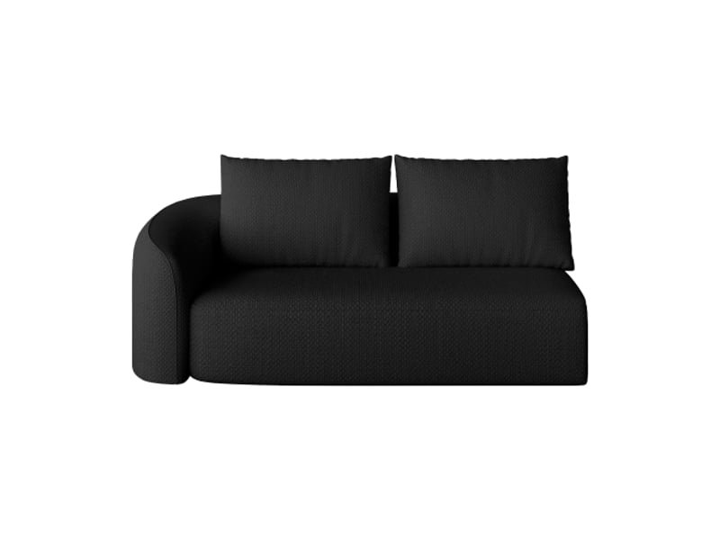 Canapé d'angle noir 2 places, gauche - modèle y168-3l-black - Conforama D