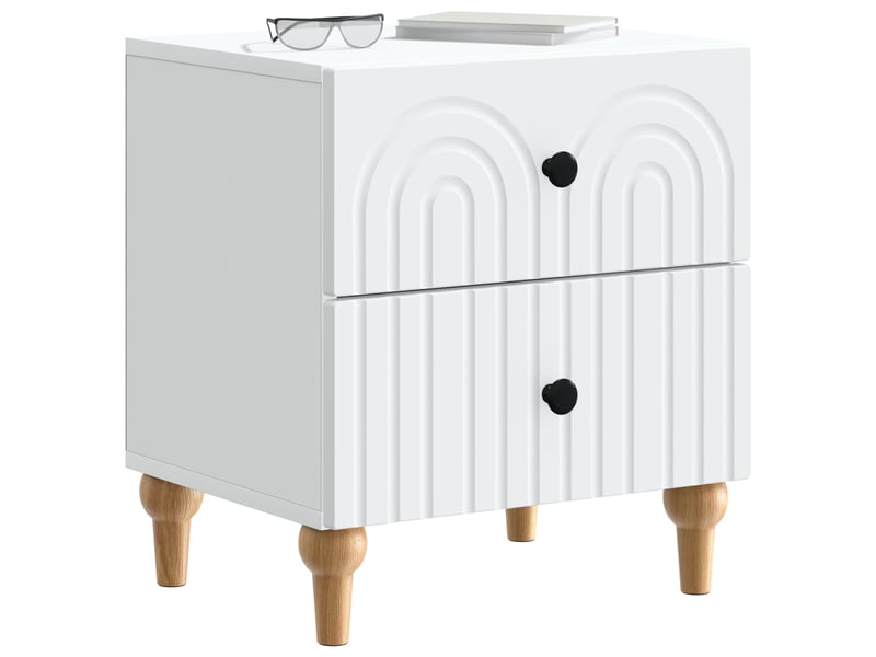 Table de chevet - cabinet de chevet - table de nuit 2 pc blanc 43 x 34,5 x 48 cm - Conforama B