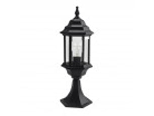 Lanterne de muret extérieur fabrilamp pollux noir, 1 x e27, ip44, 48,5 x 17 x 17 cm