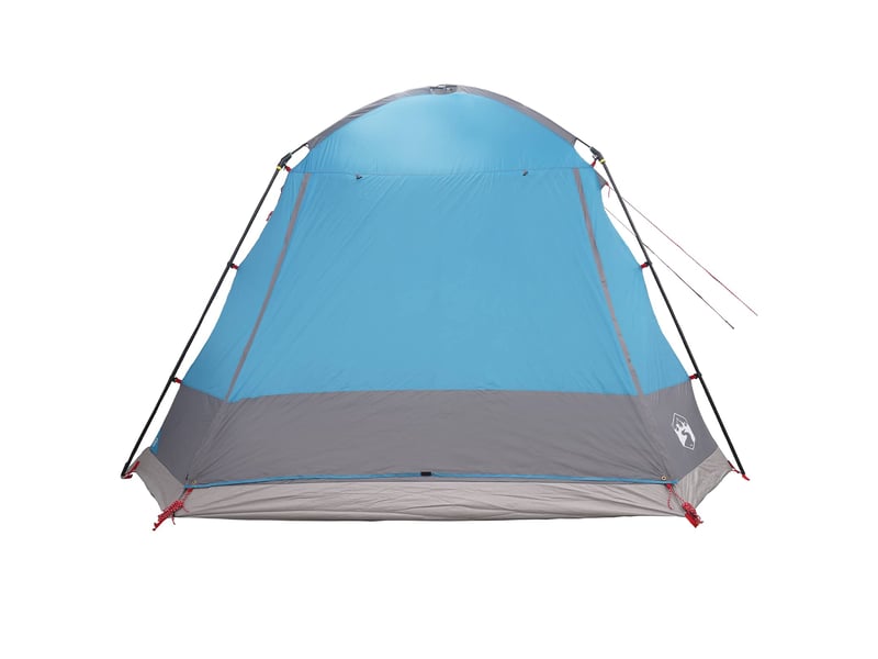 Tente de camping, tente cabane 12 personne bleu polyester et acier - Conforama D