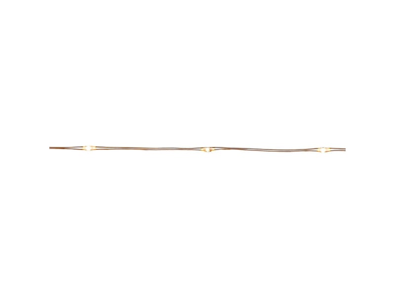  Guirlande lumineuse d'extérieur 5 m 100 led blanc chaud fil cuivre 13 fonctions sur secteur  - Conforama D