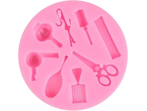 Moule de cuisson pour coiffure, peigne, ciseaux, sèche-cheveux, décoration de gâteaux, moule à chocolat, fondant