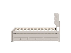 Lit extensible 90x200 cm <strong></strong>  <strong></strong> coloris beige