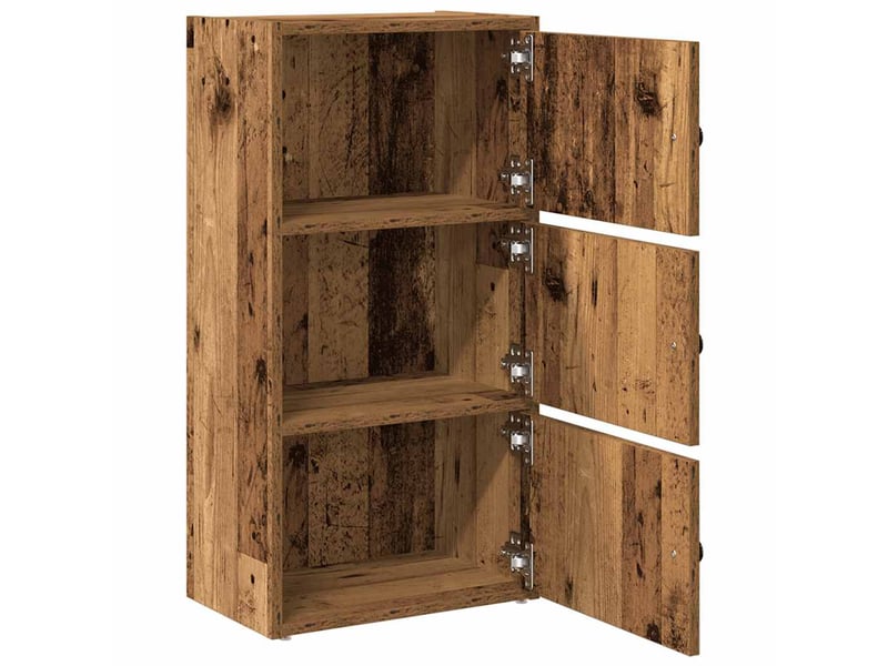  Bibliothèque, meuble de rangement salon vieux bois 40x24x77 cm bois d'ingénierie  - Conforama E