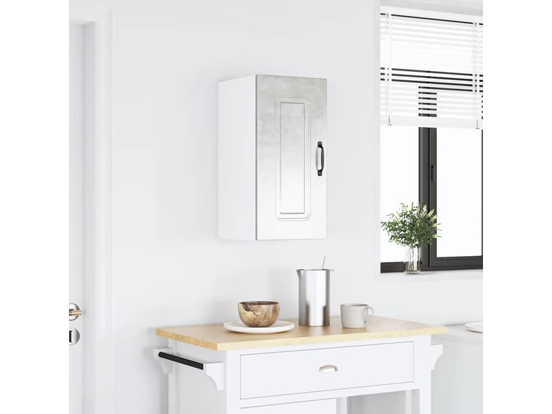 Meuble de rangement, armoire murale de cuisine kalmar gris béton bois d'ingénierie shl8722 - Conforama B