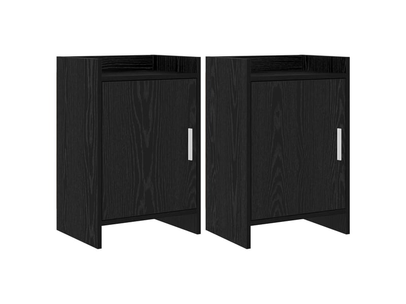  Tables de chevet - cabinet de chevet - table de nuit 2 pc chêne noir 40 x 30 x 60 cm  - Conforama A