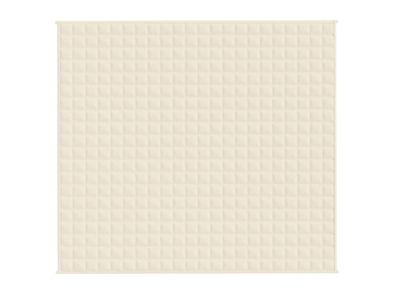 Couverture lestée adulte crème clair 200x220 cm 13 kg tissu shl42309 - Conforama C