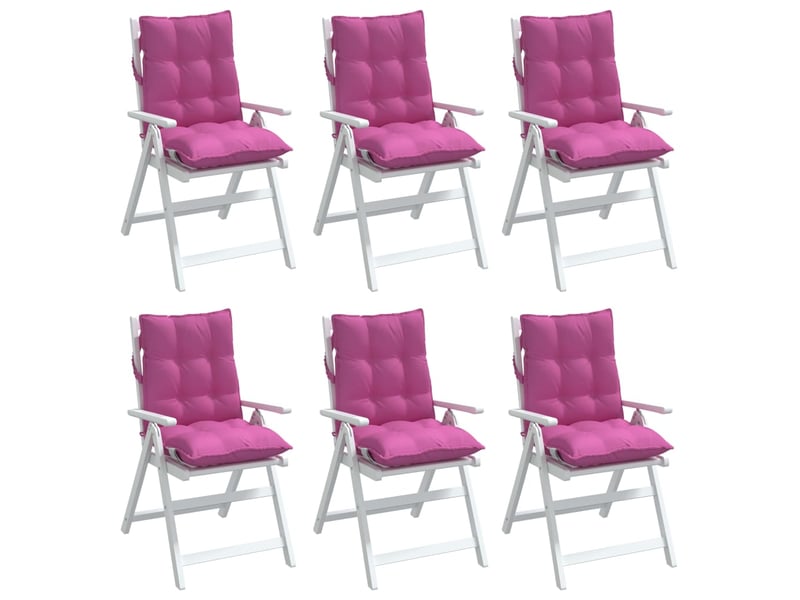  Lot de 6 coussins d'extérieur, coussins de chaise rose 100 x 50 x 7 cm cf56438  - Conforama D