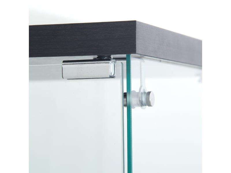  Vitrine pour collection, meuble de rangement avec led, 4 étages et 2 portes, pour objets de collection, livres, noir,80x36x164cm  - Conforama R