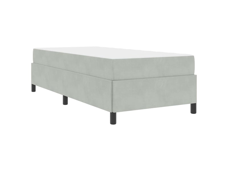  Lit simple- lit adulte -  cadre de lit gris clair 90 x 190 cm tissu  - Conforama C