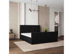 Lit coffre 180x200 cm <strong>MASSENO</strong>  <strong></strong> coloris noir