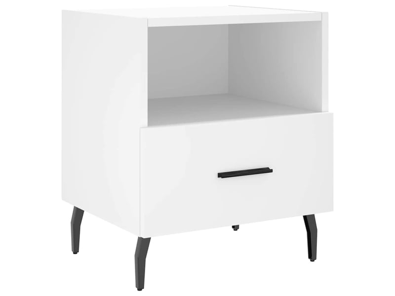  Lot de 2 tables de chevet - cabinet de chevet - table de nuit blanc 40x35x47,5 cm bois d’ingénierie  - Conforama E