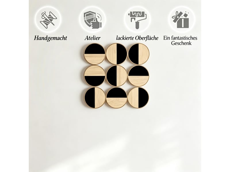  Décoration murale en métal 3d avec design unique composé de plusieurs disques ronds  - Conforama D