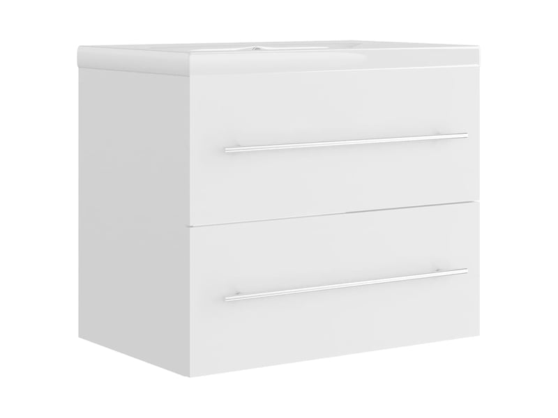  Armoire d'évier avec lavabo intégré blanc aggloméré shl1940  - Conforama A