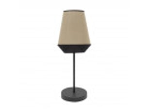 Lampe à poser fabrilamp campana toile de jutenoir 1 x e14 45 x 15 x 15 cm