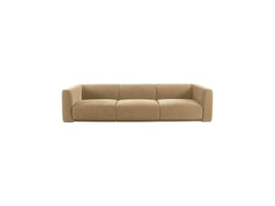 Canapé droit fixe   4 places Tissu taupe