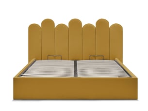 Lit coffre 160x200 cm BOBOCHIC  BADJA coloris jaune