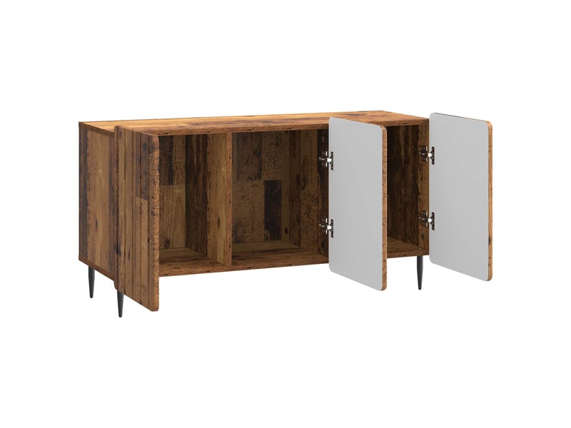  Meuble tv - banc tv - meuble de rangement 99 x 34,5 x 52 cm bois ancien bois d'ingénierie  - Conforama D