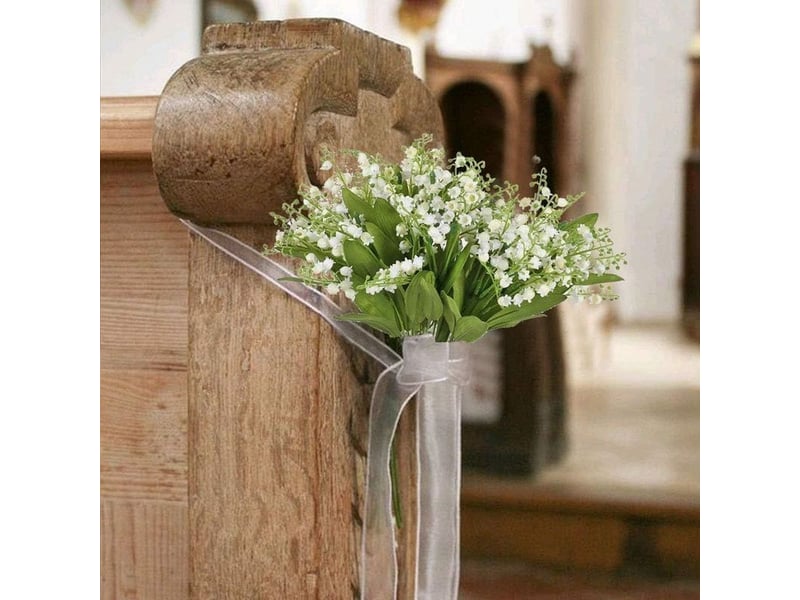 Lot de 3 fleurs artificielles blanches pour intérieur et extérieur (klb)-aquaforge - Conforama C