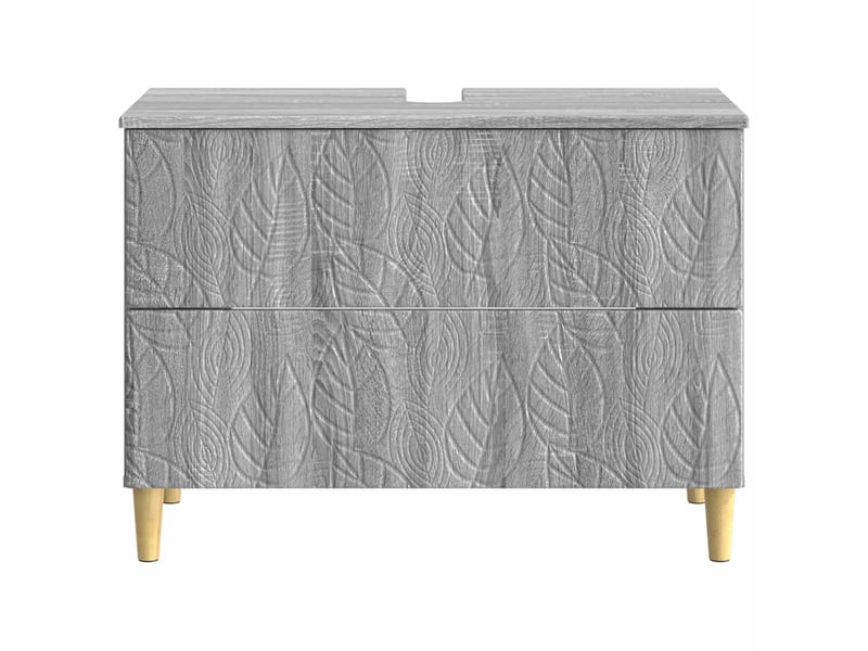  Meuble sous lavabo de salle de bain delft sonoma gris cf64865  - Conforama D