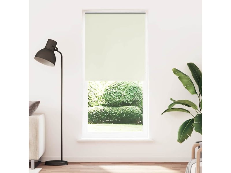  Store enrouleur occultant, store à rouleau 124,4 x 230 cm, largeur du tissu 120 cm, blanc cassé cf45421  - Conforama B