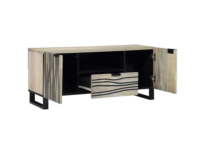 Meuble tv - unites tv 105 x 33 x 46 cm blanc bois d'ingénierie - Conforama A