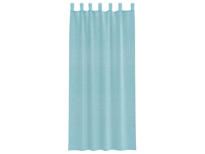  Lot de 2 rideaux en voile, voilages avec passe-tringles turquoise cf44498  - Conforama D