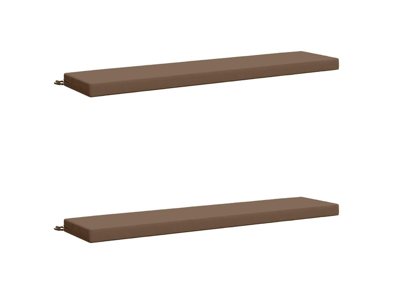  Lot de 2 coussins de banc, coussins d'assise soest 100 % polyester taupe cf56846  - Conforama A