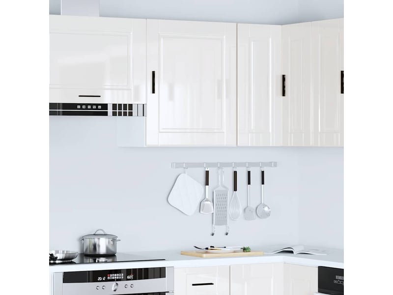  Armoire murale de cuisine porto blanc brillant bois ingénierie shl8941  - Conforama D