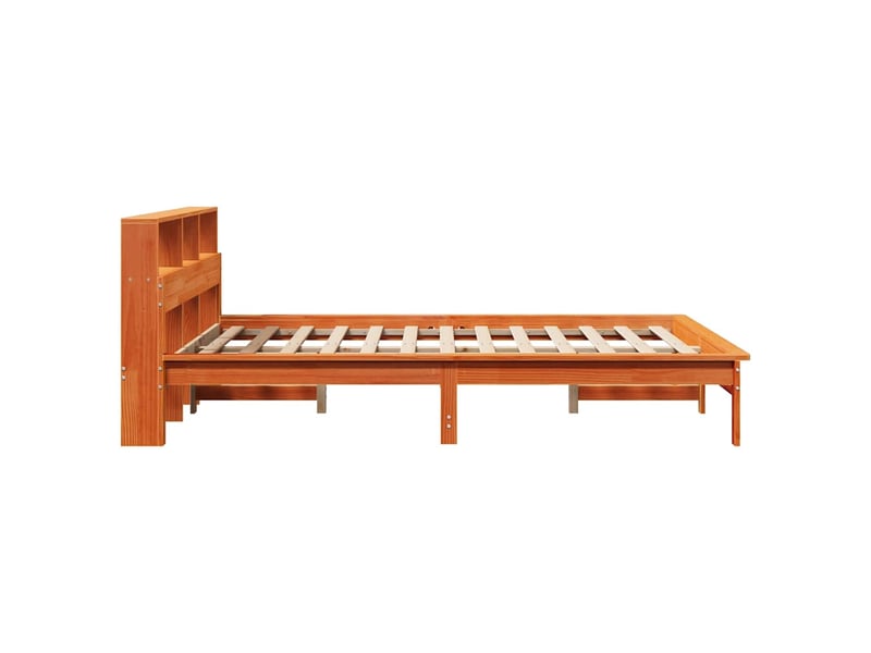  Lit double- lit adulte -  cadre de lit sans matelas  marron 150x200cm bois pin massif  - Conforama D