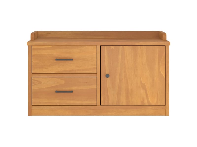  Banc de couloir, banc de rangement sandnes 87x40x50 cm bois de pin massif shl53919  - Conforama E