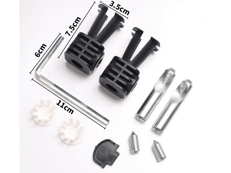  Boulons de fixation pour wc suspendus, kit de fixation universel pour wc suspendus, charnière de fixation (noir)  - Conforama B