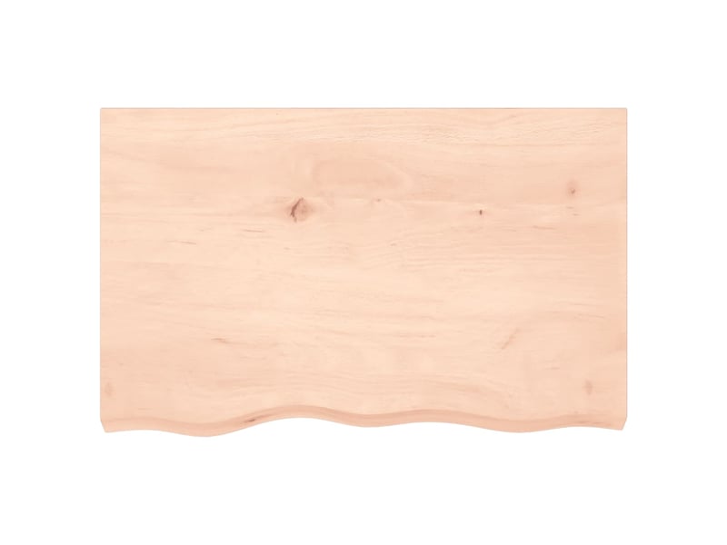 Comptoir de salle de bain, plan de travail 80x50x(2-4) cm bois massif non traité cf65772 - Conforama D