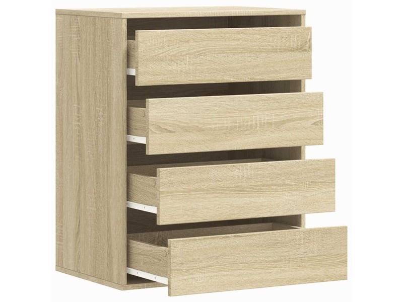  Commode chambre adulte, commode d'angle chêne sonoma 60x41x76 cm bois d'ingénierie  - Conforama E