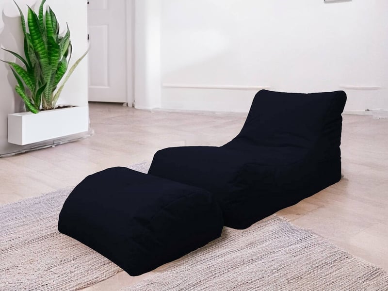  Pouf alton, forme sacs, 120x80x60h cm noir Alton - Conforama D