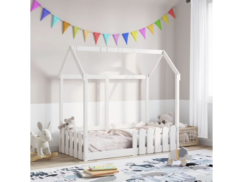  Cadre de lit d'enfants - lit jeune forme de maison sans matelas 70x140 cm  - Conforama B