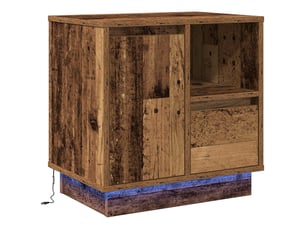 Table de chevet - cabinet de chevet - table de nuit bois ancien 50 x 34,5 x 50 cm.