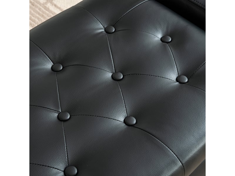  Pouf repose-pieds, 122x45x47 cm, rangement intégré, noir cao-W3498P511608-conf-NEW - Conforama R