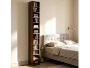 Bibliotheque coloris marron 12 étagère(s) BEAUNIV - 21 cm x 175 cm