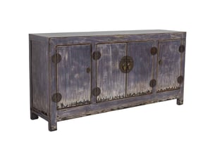 Buffet bleu en bois 150x40x75 cm h