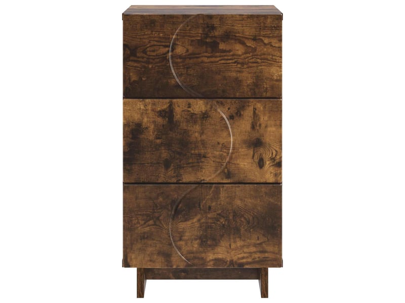  Table de chevet - cabinet de chevet - table de nuit 2 pièces chêne fumé 33,5 x 34,5 x 60 cm  - Conforama C