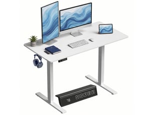 Bureau   140 cm coloris blanc