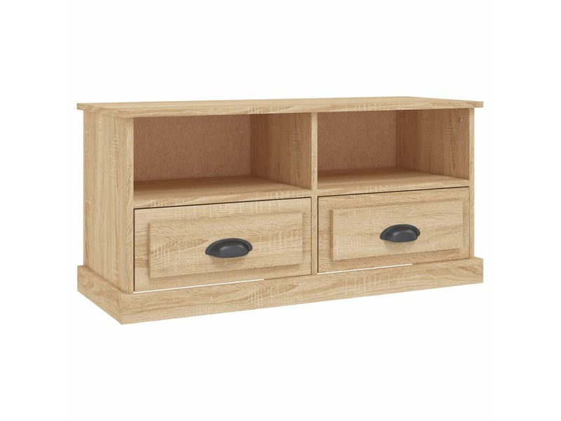 Meuble tv - banc tv - meuble de rangement chêne sonoma 93x35,5x45 cm bois d'ingénierie  - Conforama A