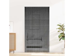 Rideau anti-insectes, moustiquaire gris foncé 120x220 cm bambou cf43481