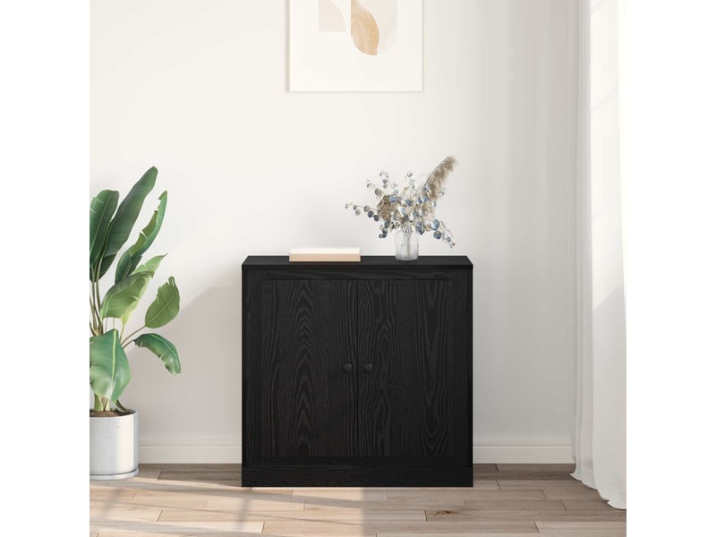  Buffet - bahut - meuble de rangement 70 x 35,5 x 67,5 cm chêne noir bois d'ingénierie  - Conforama D